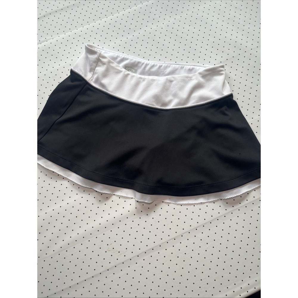 Callaway Opti-Dri Black White Golf Skort Athletic Tennis Skirt Women's Medium - Picture 3 of 12